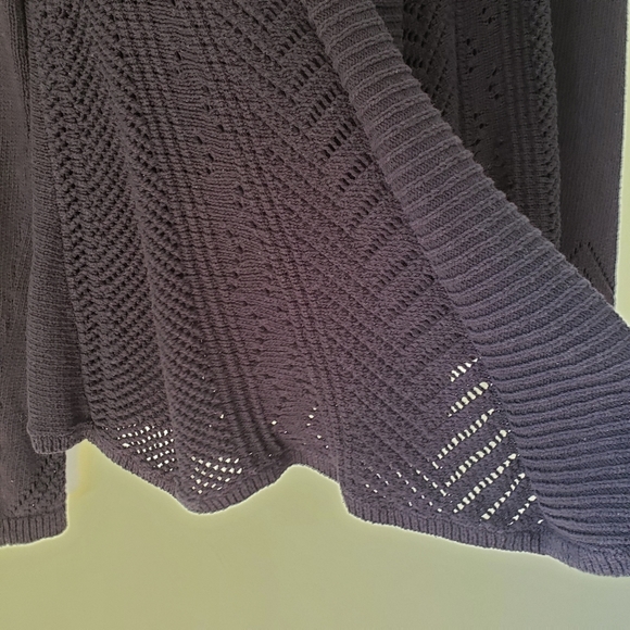 Rosie Neira Navy Nansen Pointelle Open Cardigan S - Picture 7 of 8